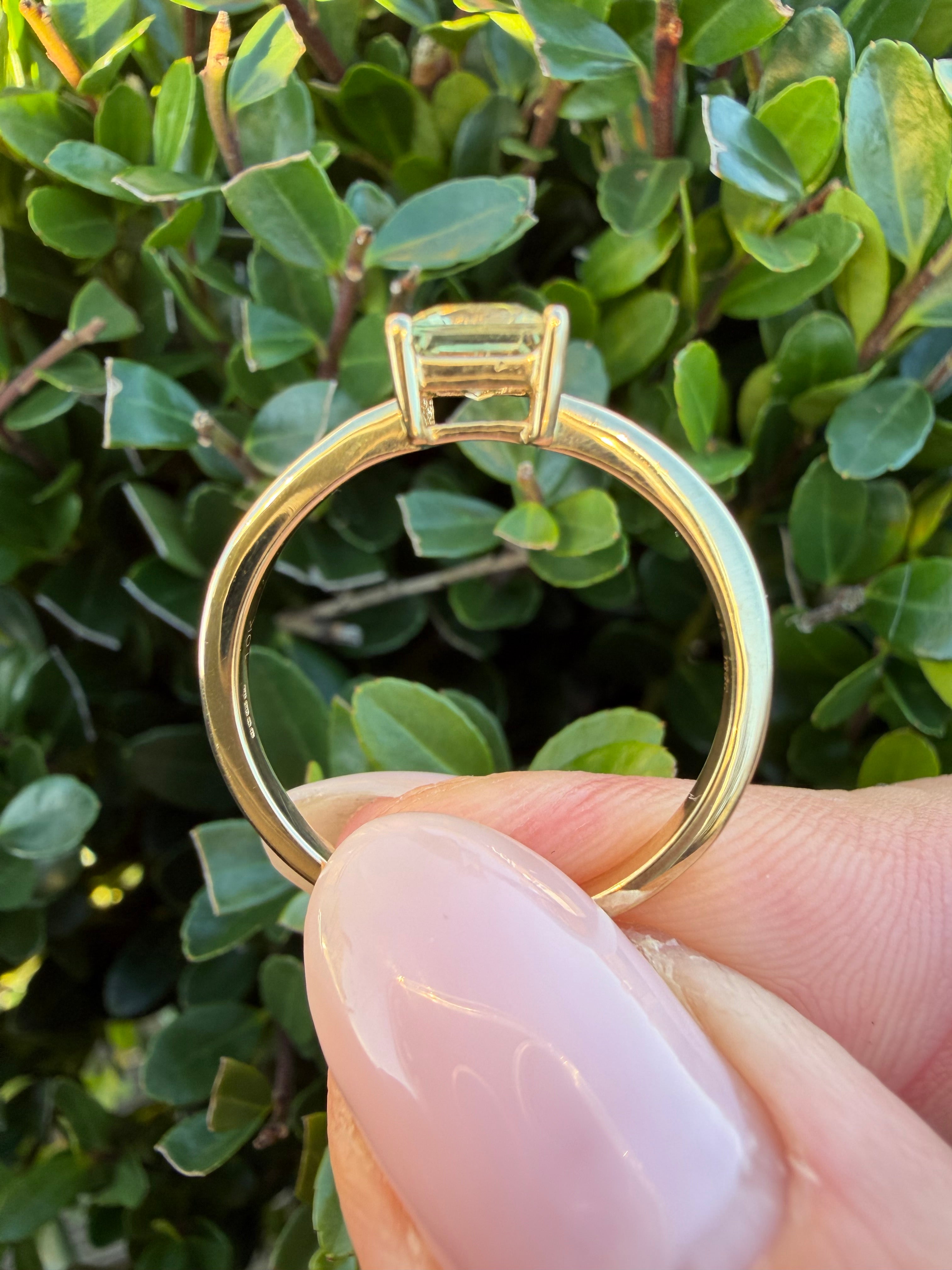 9k Yellow Gold 0.70ct Diaspore Solitaire Ring certified