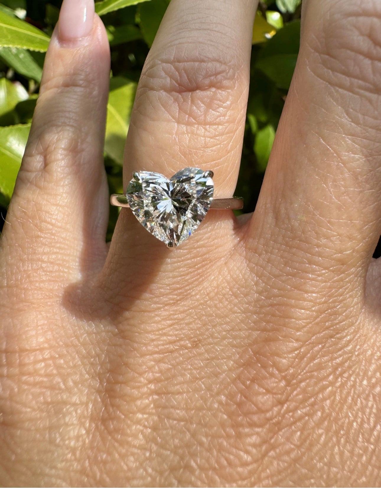 Platinum 3.08ct Heart Shape Lab-Grown Diamond Solitaire Ring – IGI Certified