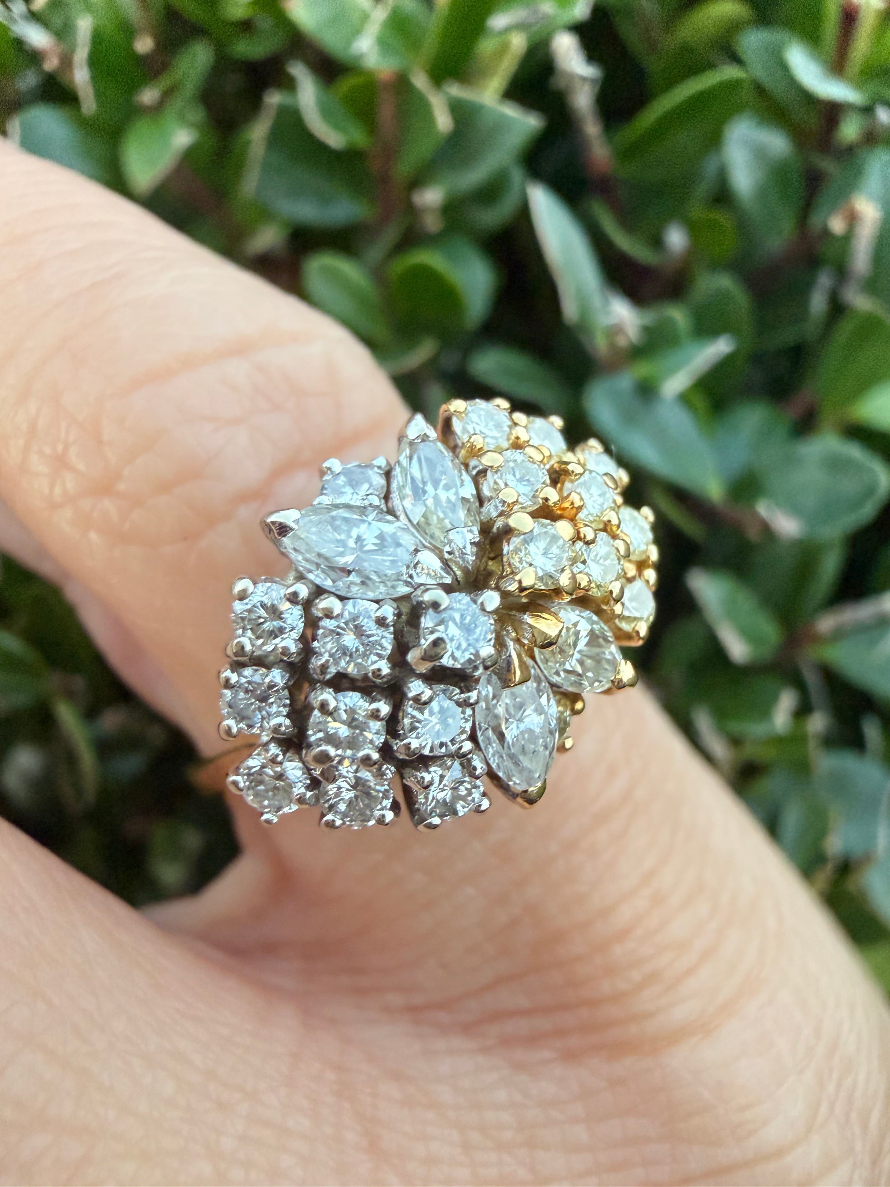 18K Yellow Gold 0.70ct Natural Diamond Ring certified