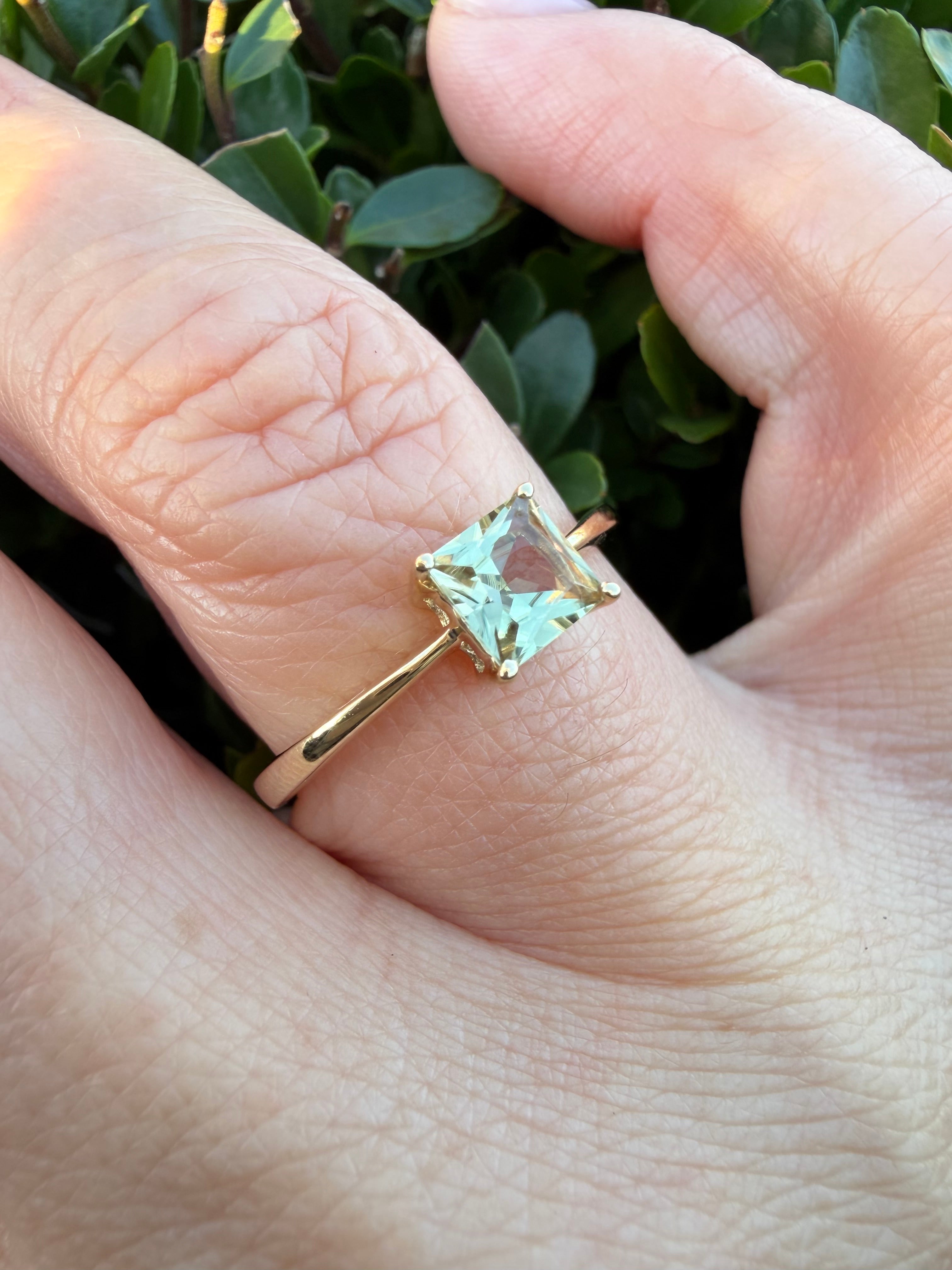 9k Yellow Gold 0.70ct Diaspore Solitaire Ring certified