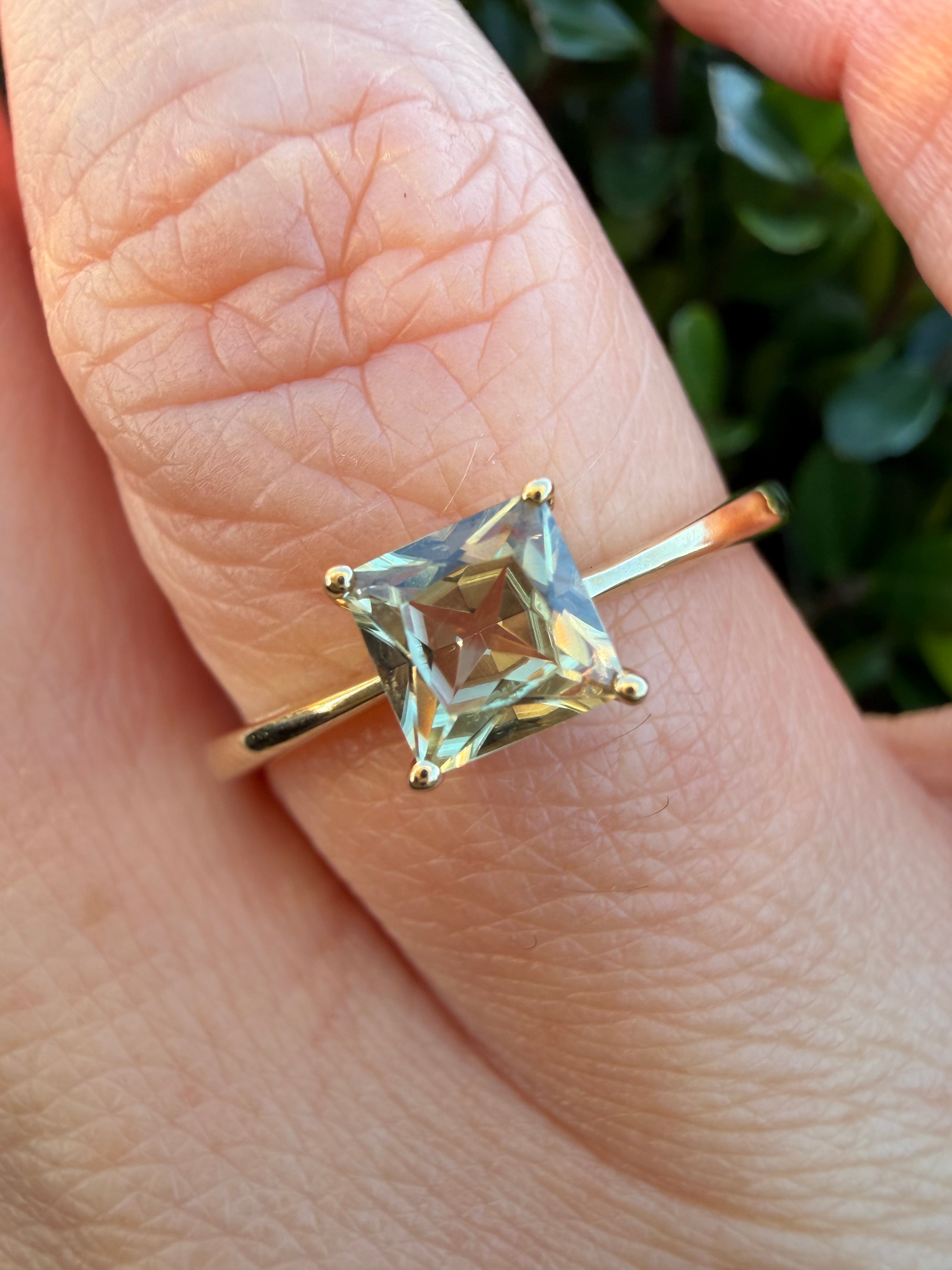 9k Yellow Gold 0.70ct Diaspore Solitaire Ring certified