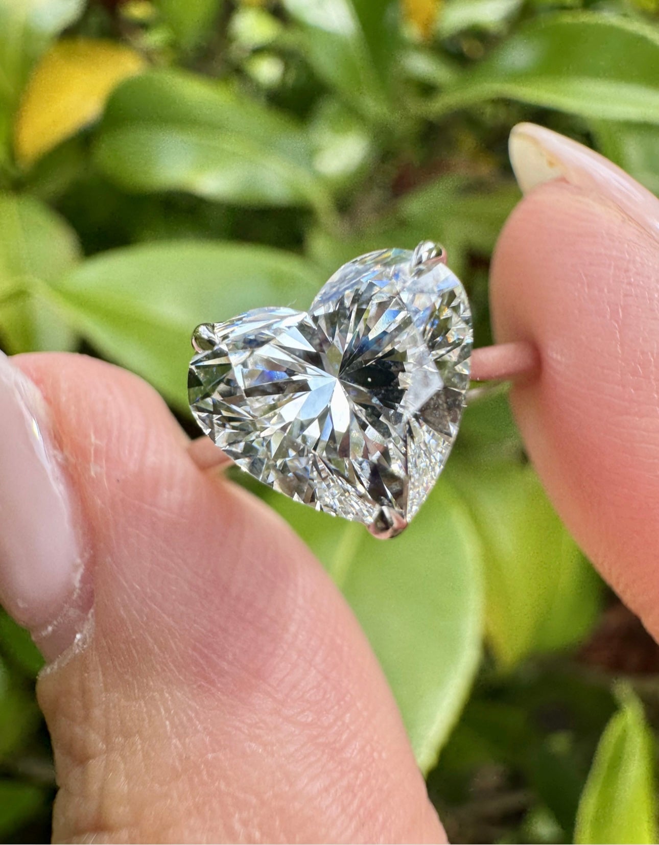 Platinum 3.08ct Heart Shape Lab-Grown Diamond Solitaire Ring – IGI Certified