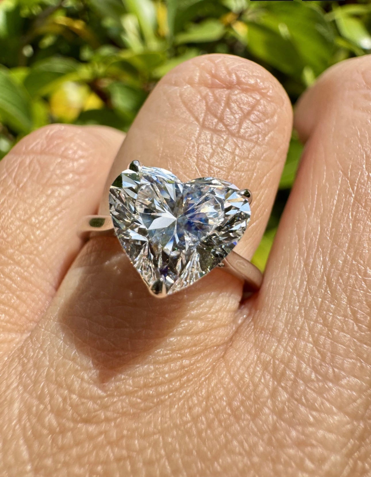 Platinum 3.08ct Heart Shape Lab-Grown Diamond Solitaire Ring – IGI Certified