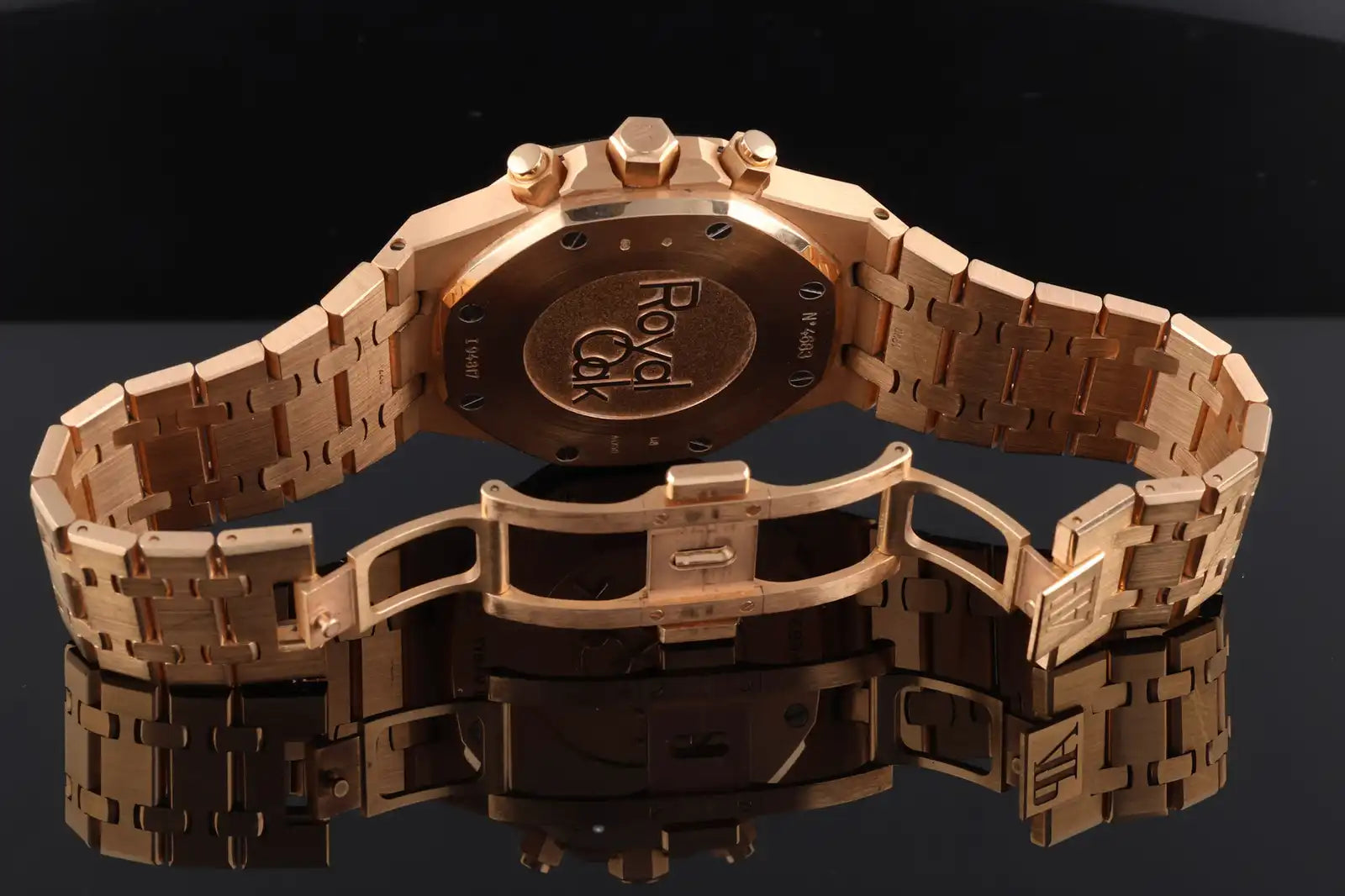 Audemars Piguet Royal Oak Chronograph 18k Rose Gold 2016 Box And Papers