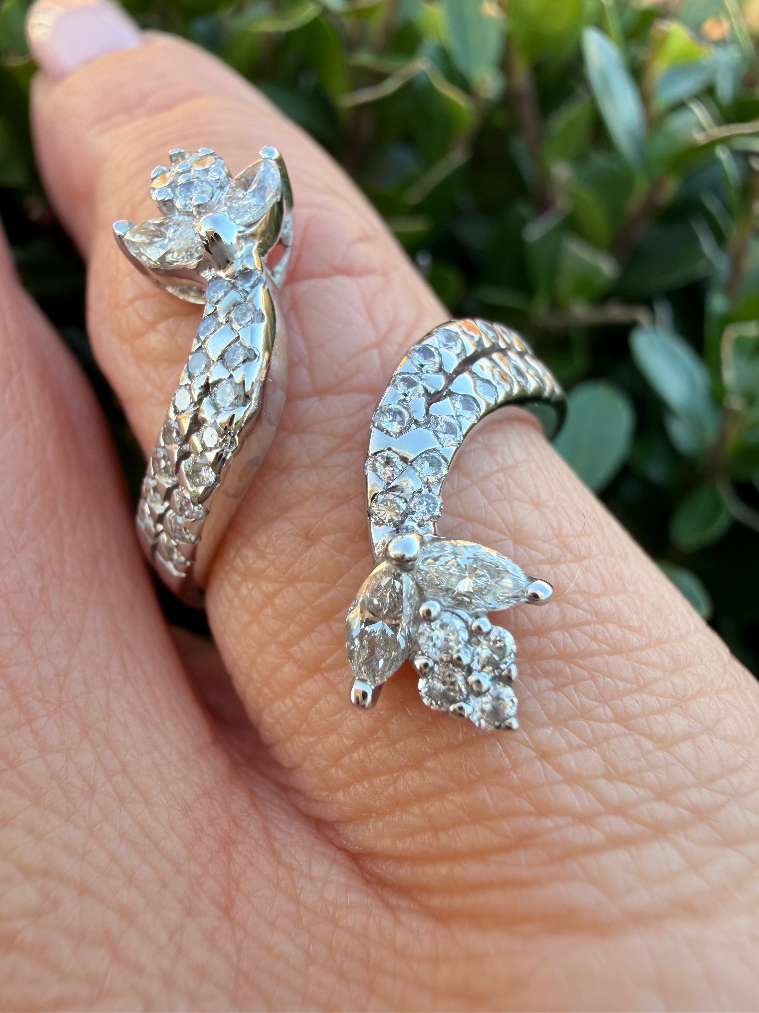 18k White Gold 0.80ct Natural Diamond Ring certified