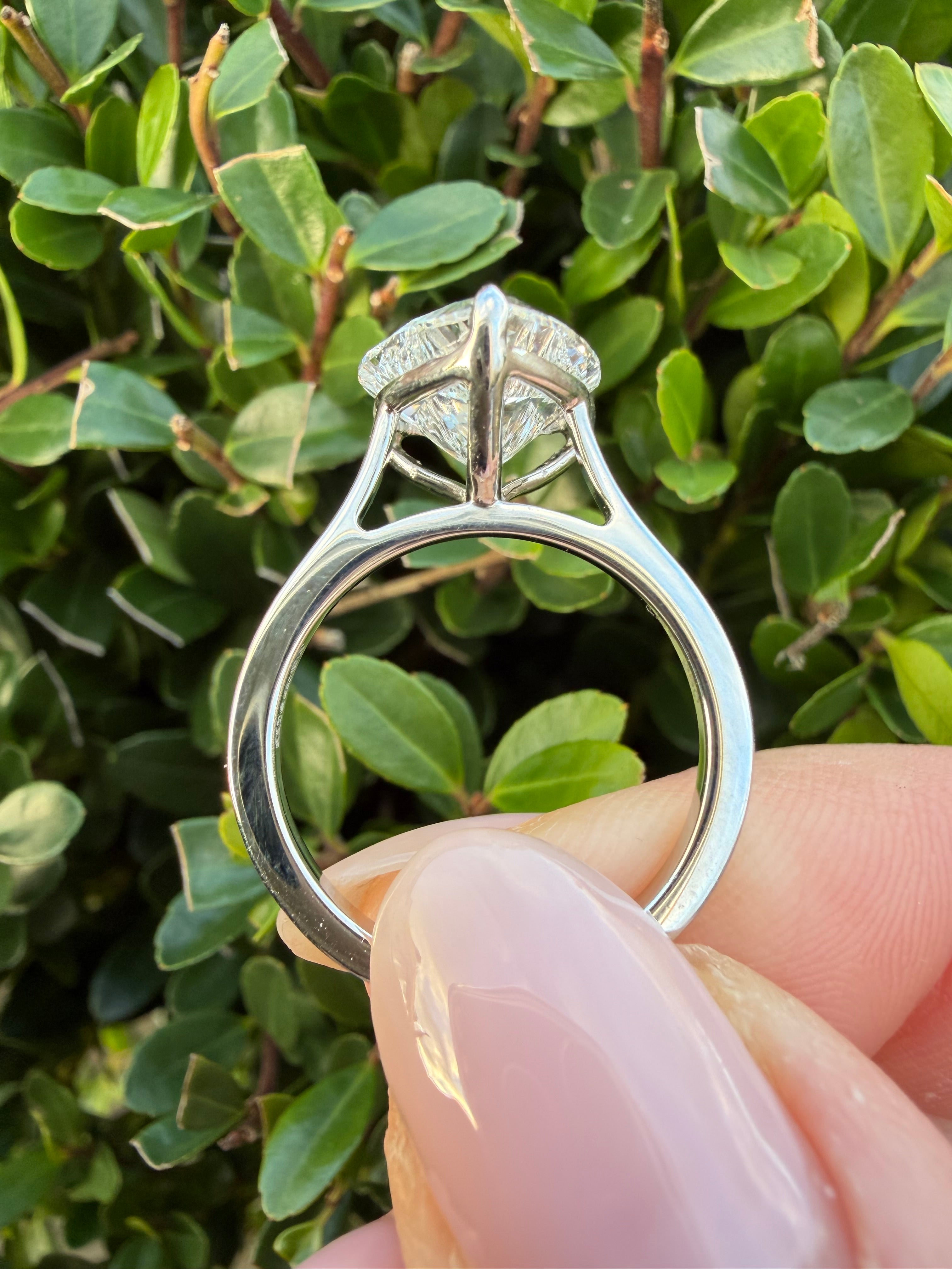 2ct Heart Shape Lab Grown Diamond Solitaire Ring IGI Certified set in 9k white gold