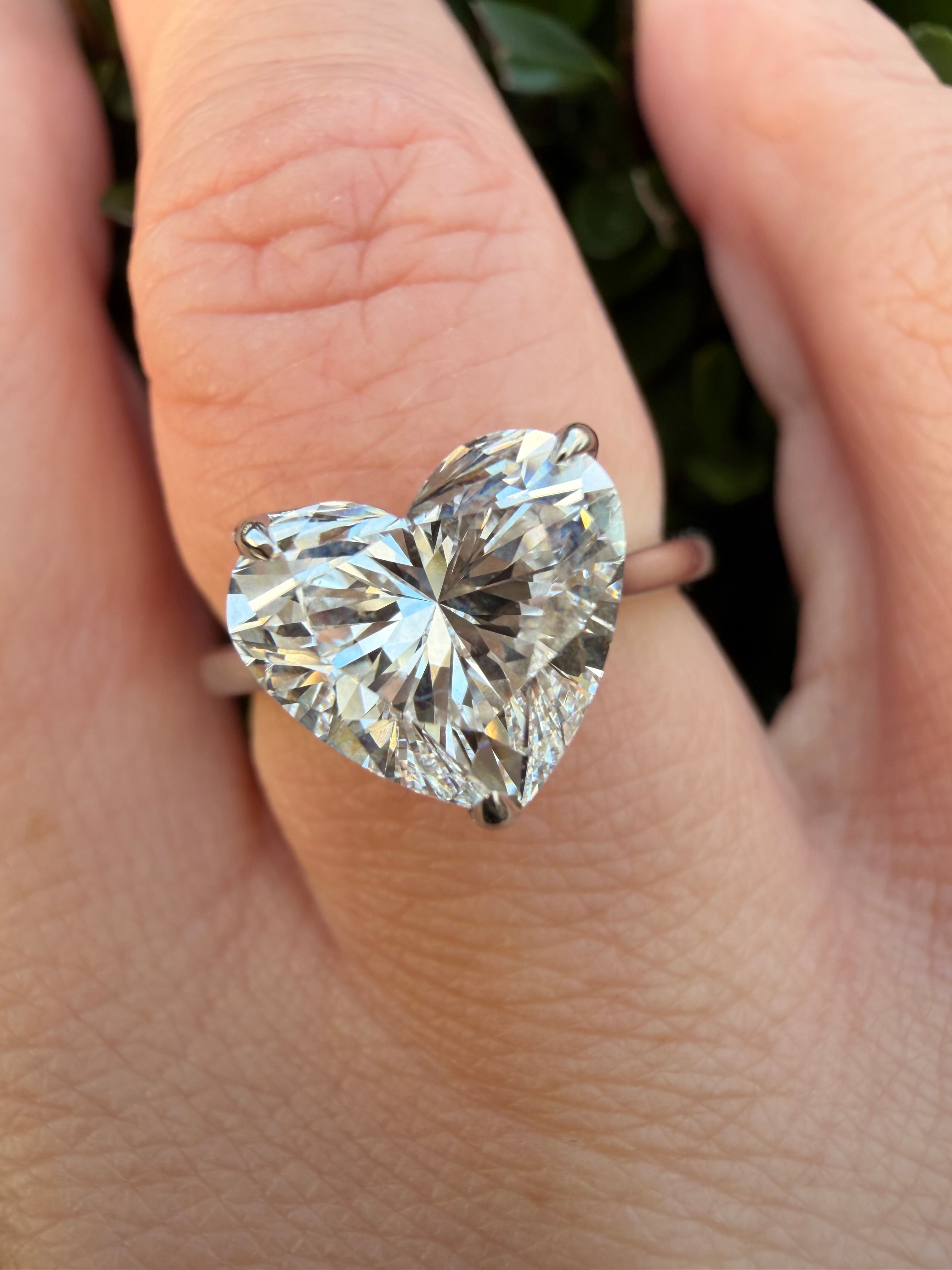 2ct Heart Shape Lab Grown Diamond Solitaire Ring IGI Certified set in 9k white gold