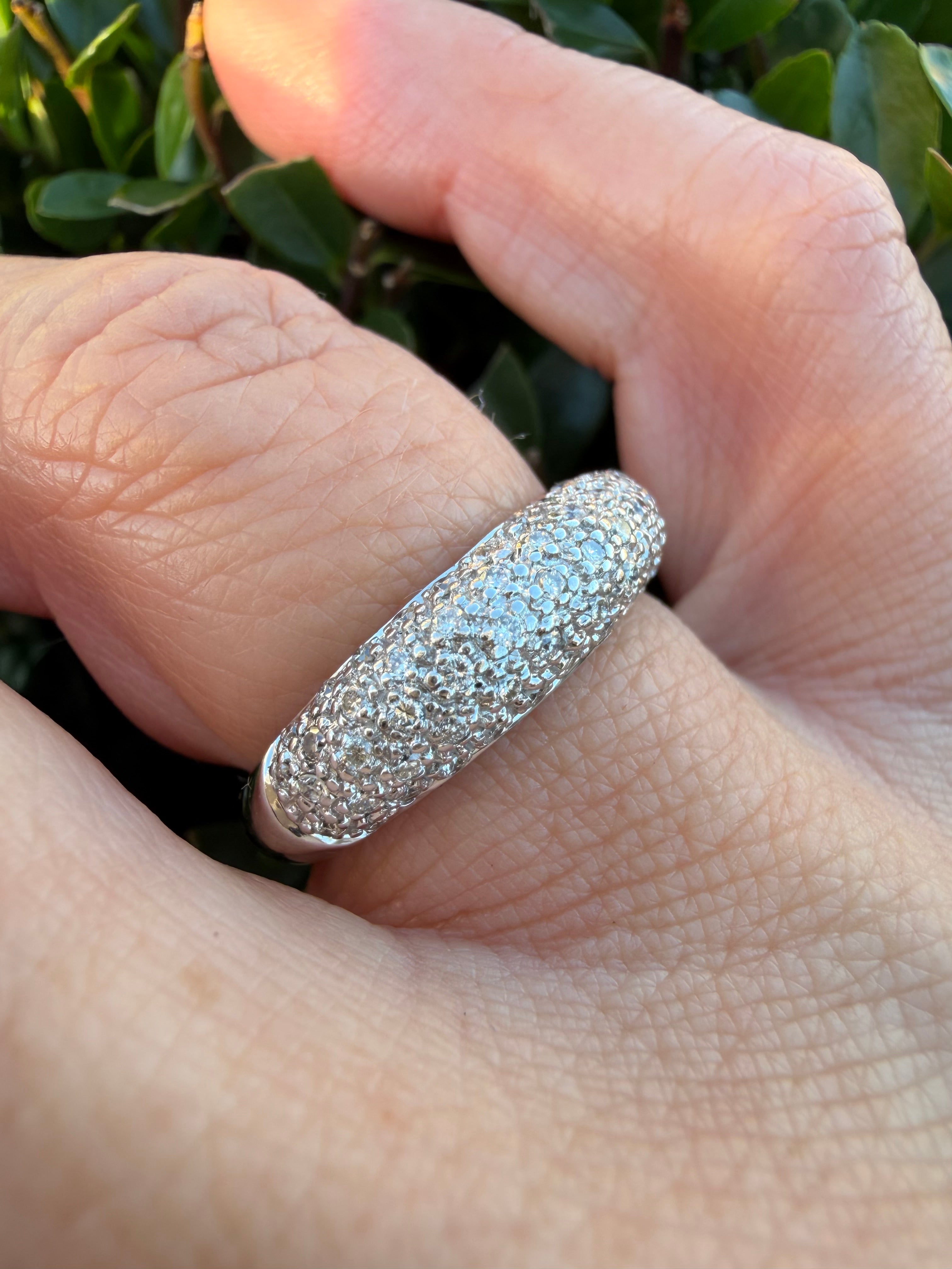 18k White Gold 0.50ct Natural Round Cut Diamond Ring certified