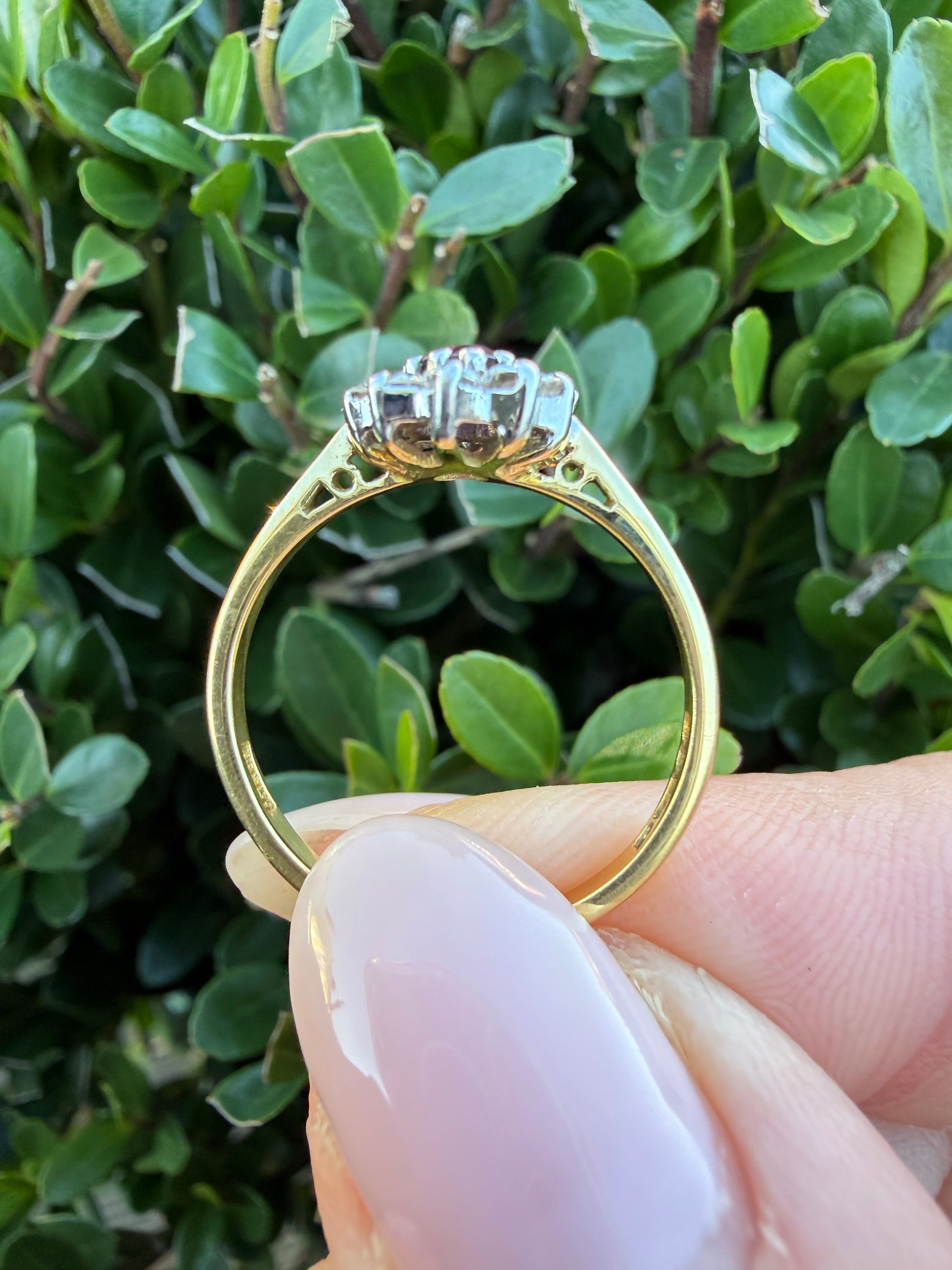 18k Yellow Gold Ruby And Natural Diamond Ring certified