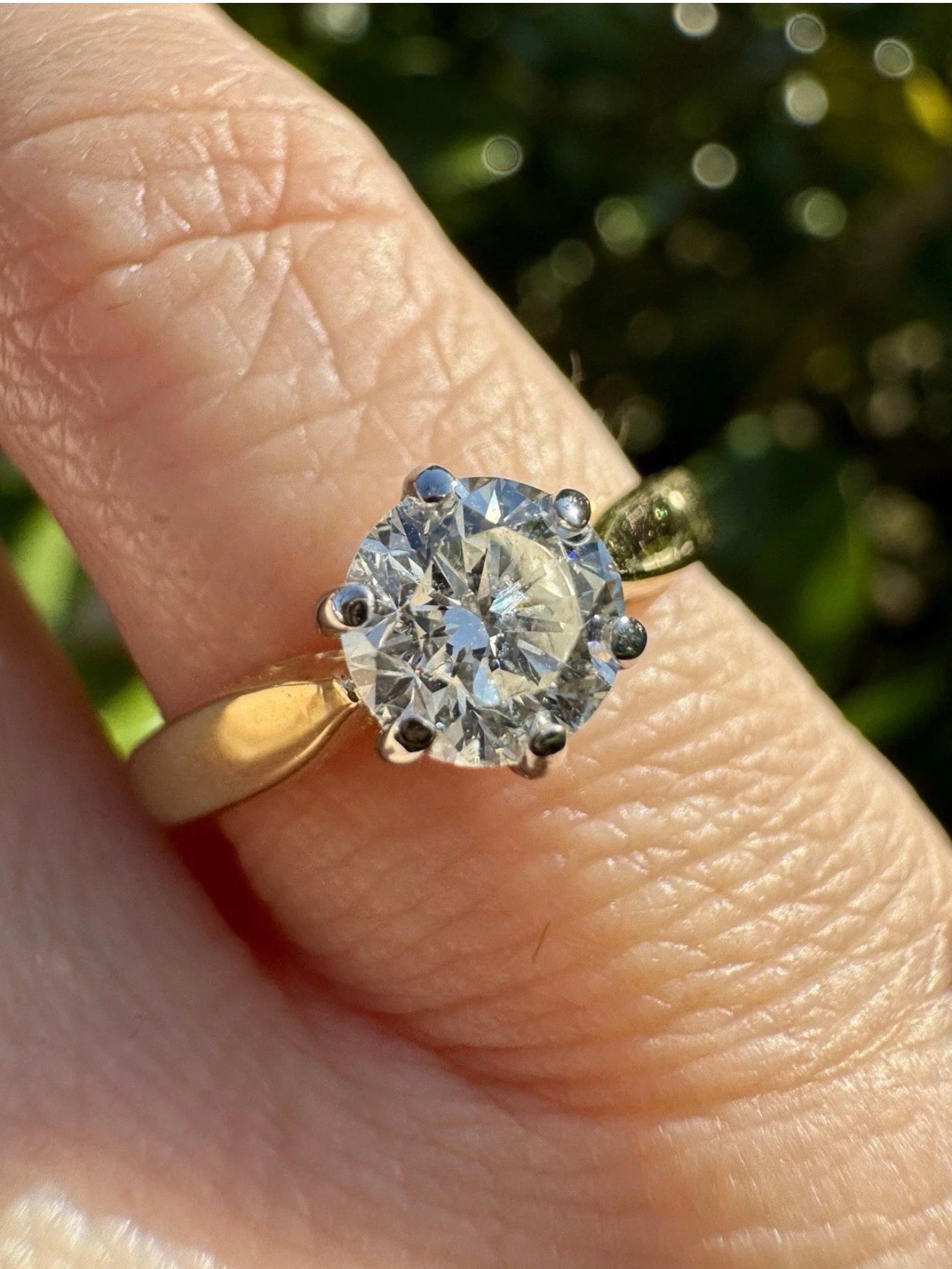 18k Yellow Gold 0.60ct Natural Round Brilliant Cut Diamond Solitaire Ring certified