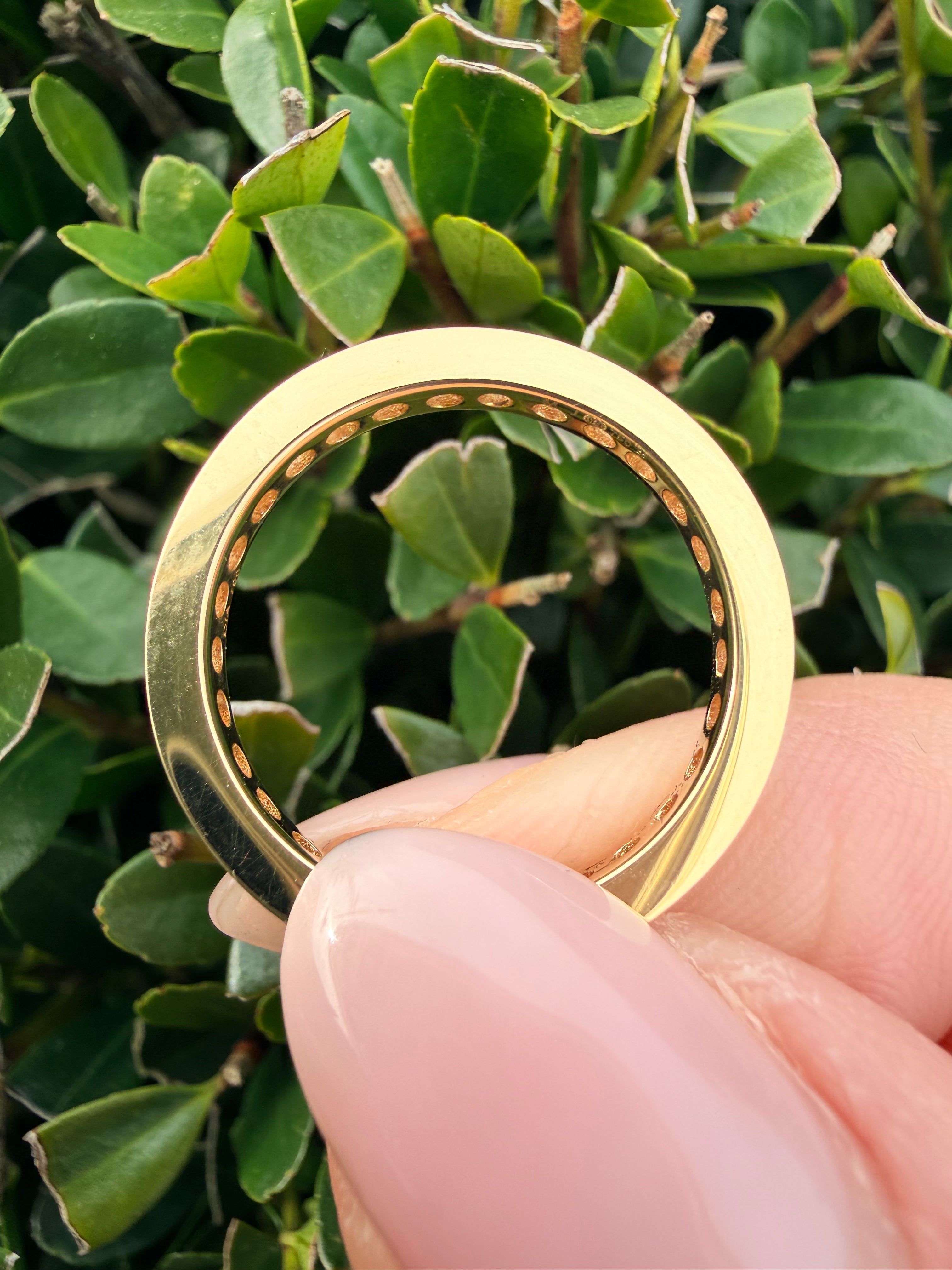 18k Gold 1.00ct Natural Round Cut Diamond Full Eternity Ring Certified