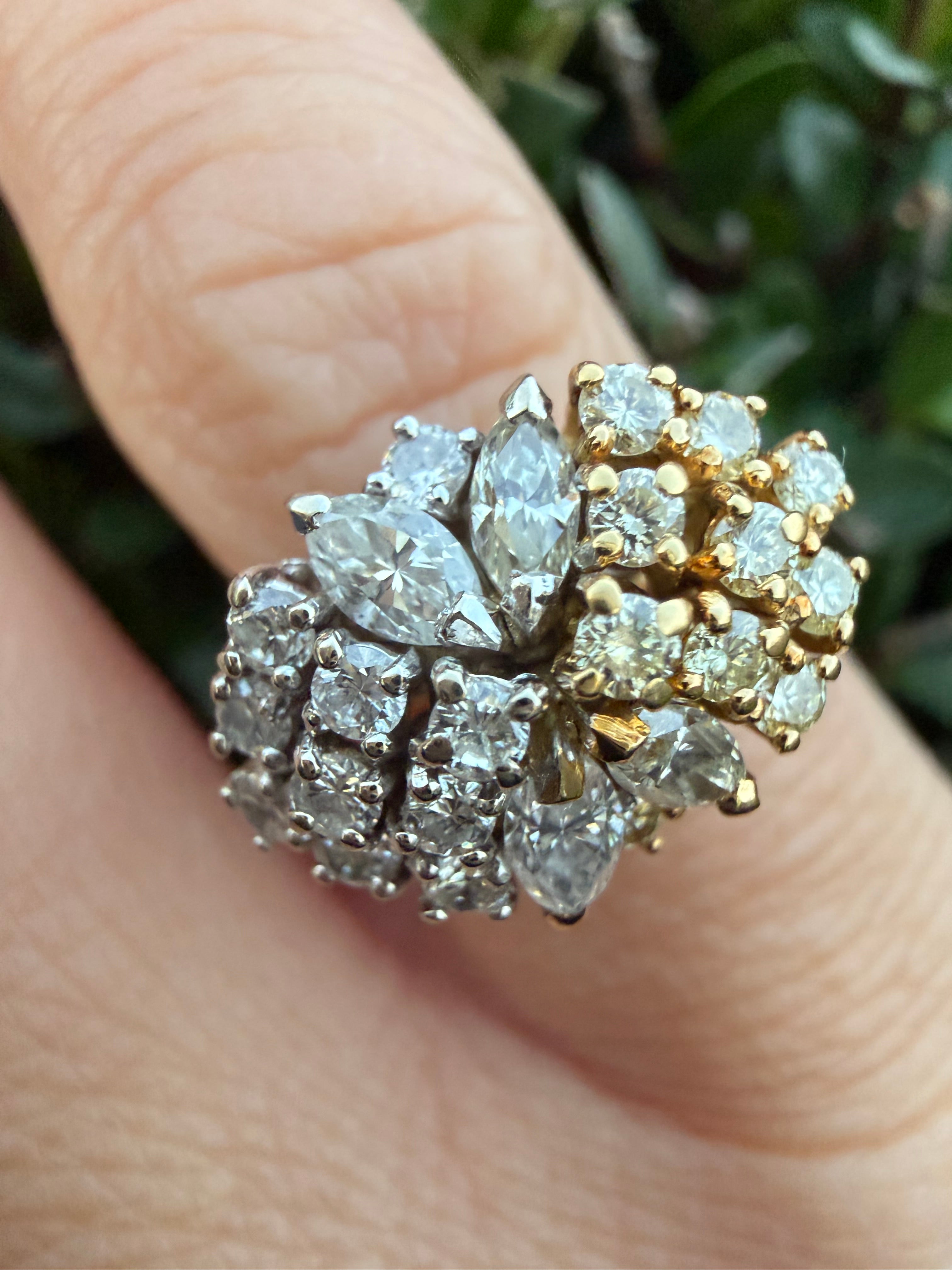 18K Yellow Gold 0.70ct Natural Diamond Ring certified