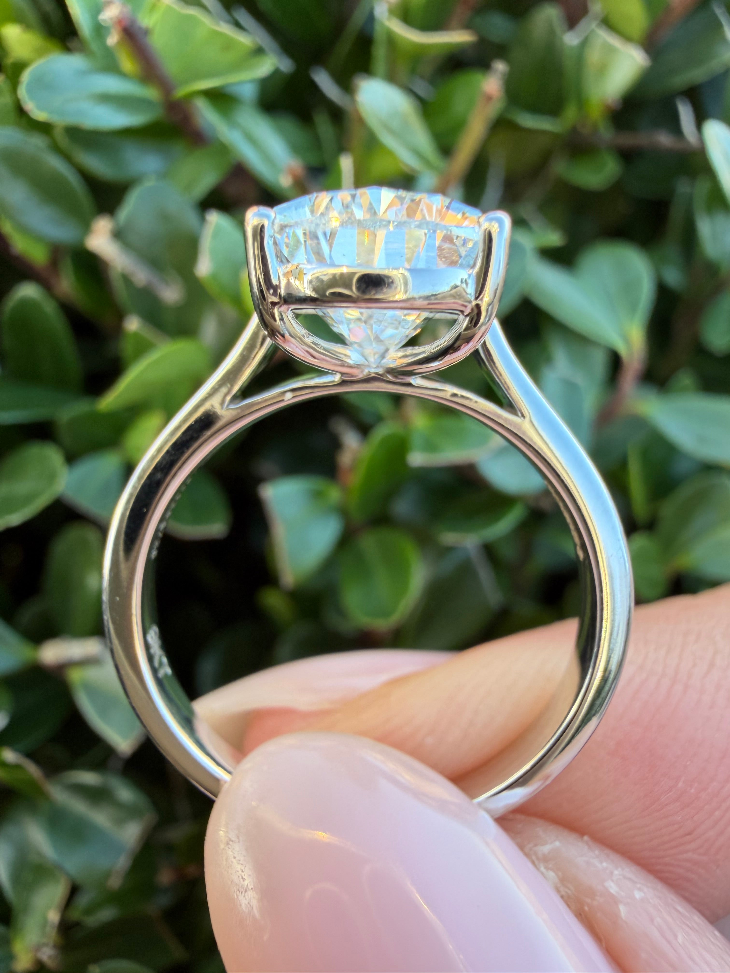 2.07ct pear cut Lab Grown Diamond Solitaire Ring IGI Certified set in 9k white gold