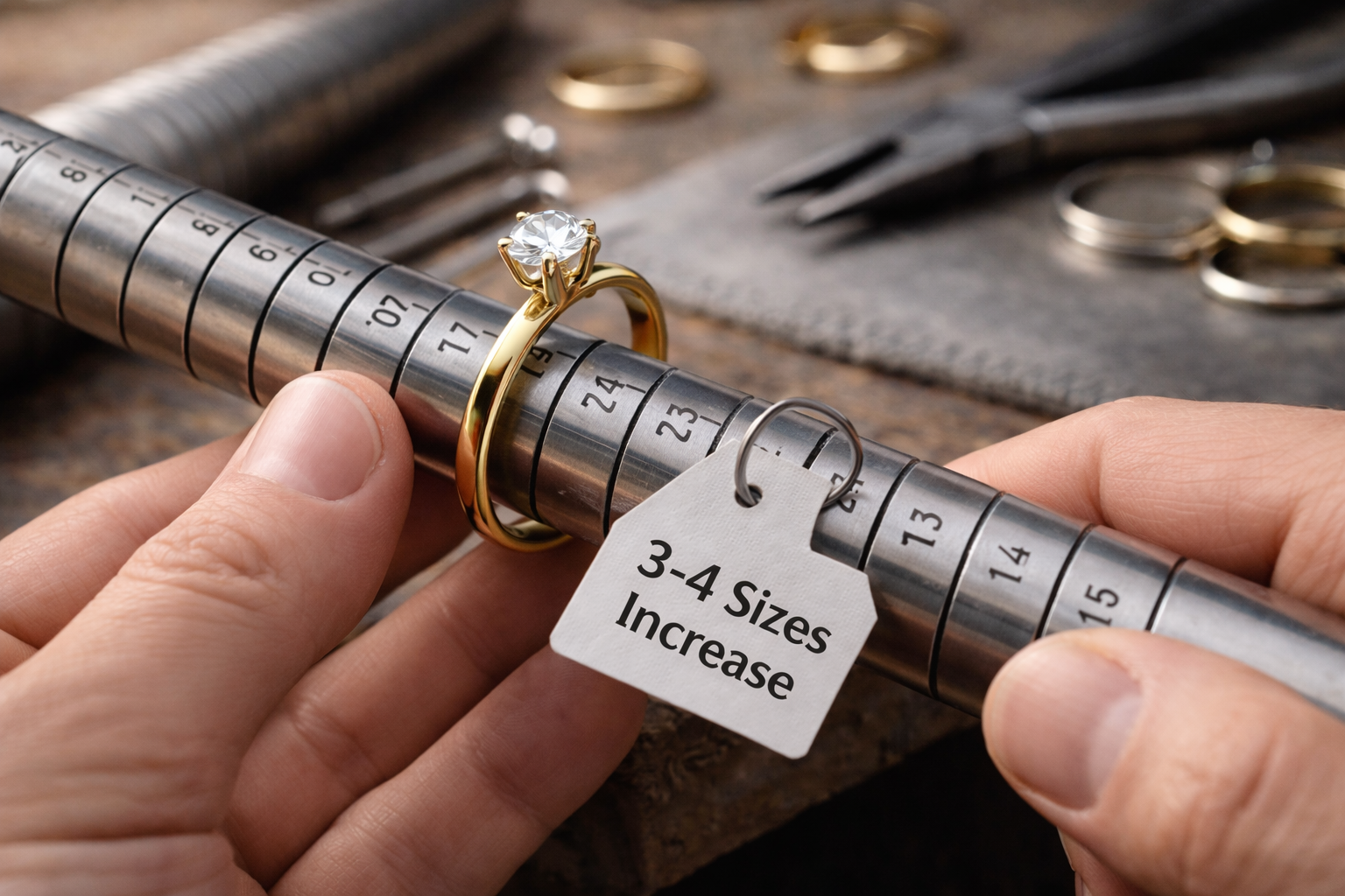 Ring Re-size 3 to 4 Sizes Up