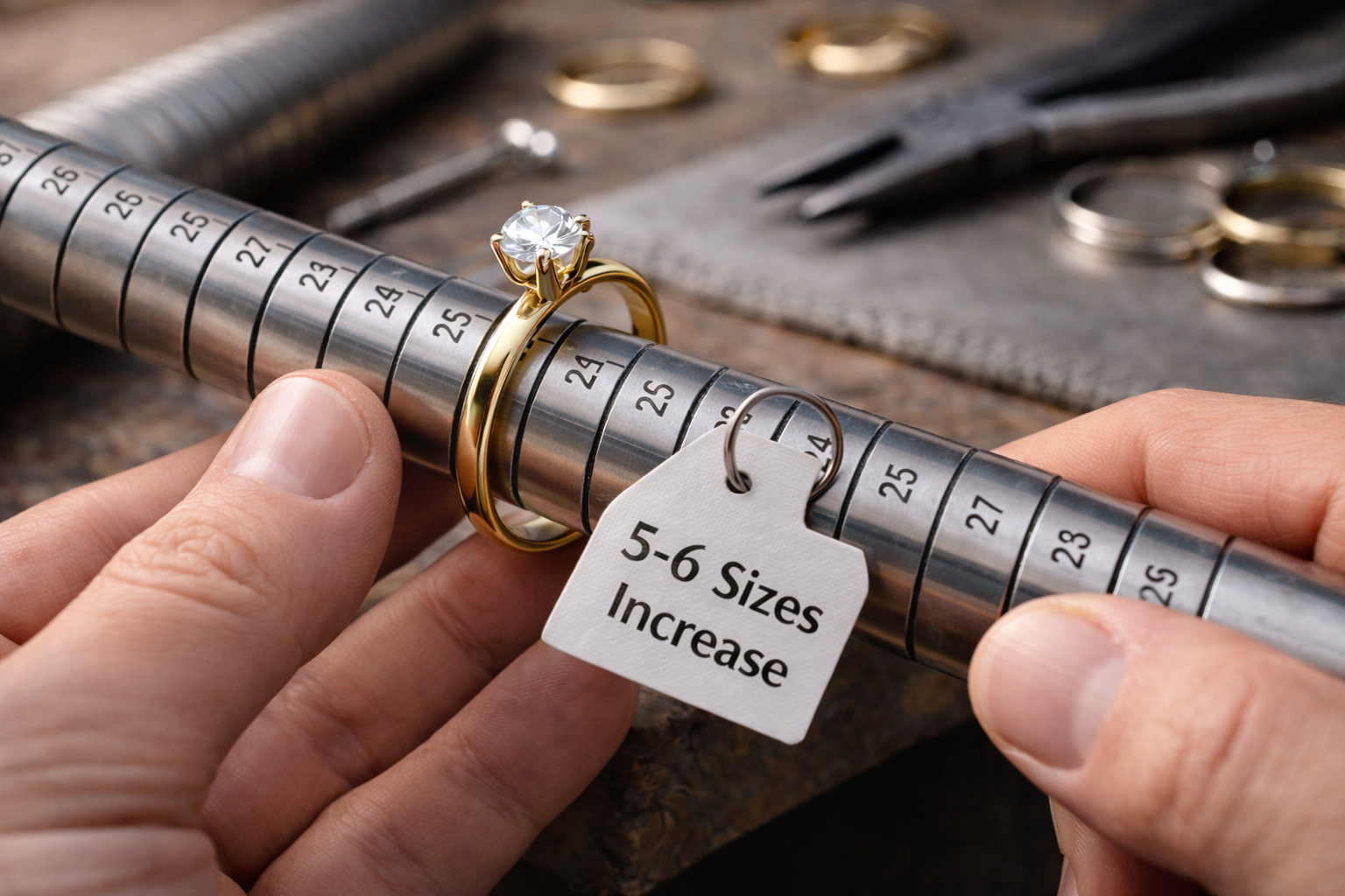 Ring Re-size 5 to 6 Sizes Up